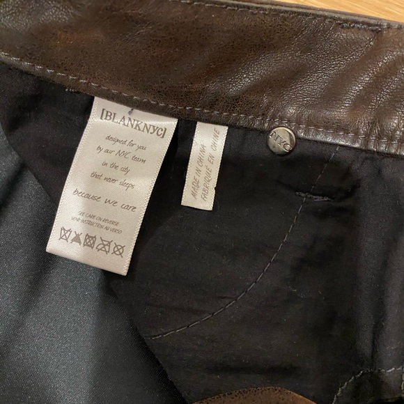 BlankNYC brown faux leather low rise pants size 27 - Picture 7 of 11